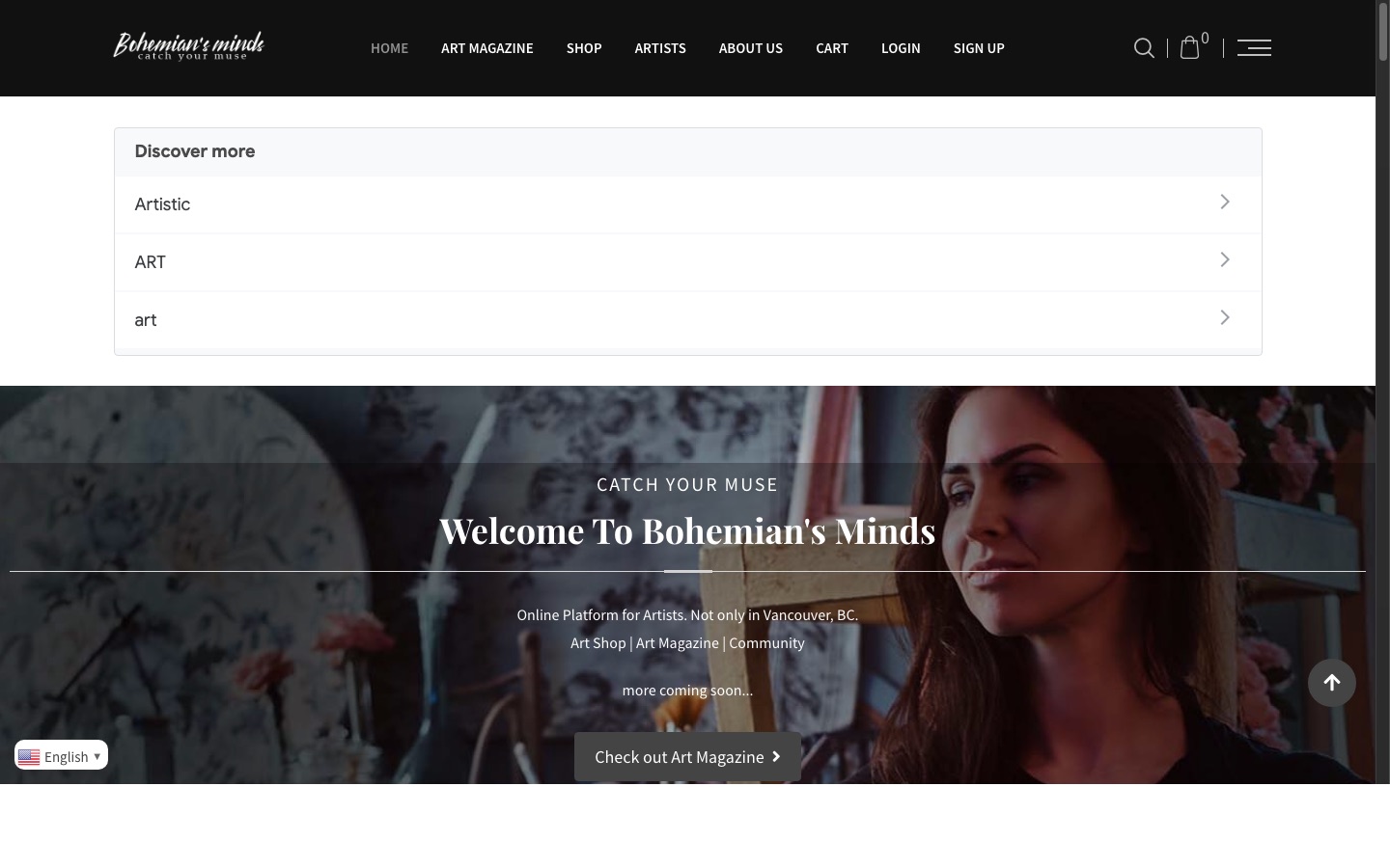 Bohemian's Minds website